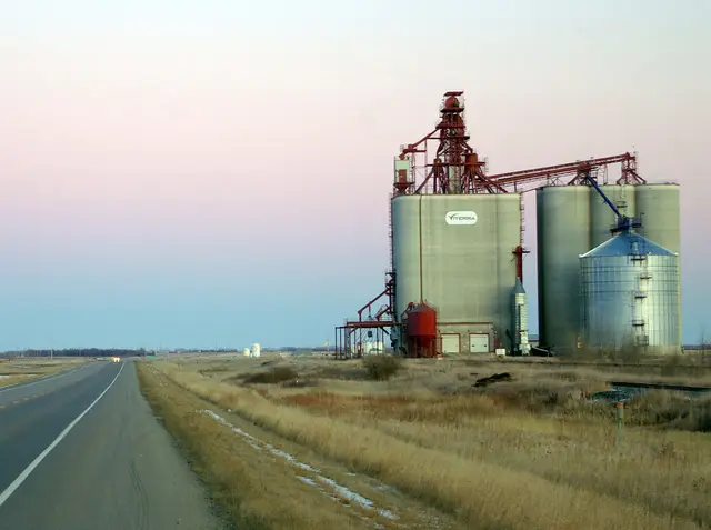 Viterra grain terminal beside Highway 18