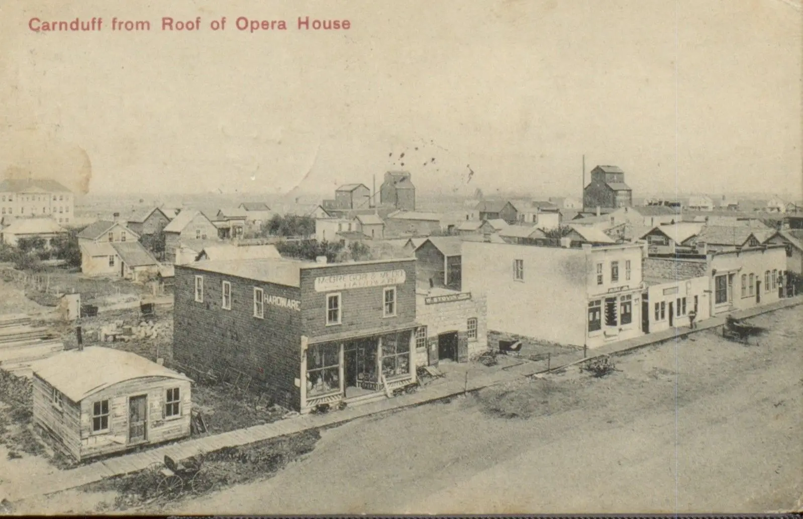 Carnduff from the roof of the Opera House